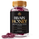 Brain Honey Advanced Gummies – Premium Supplement for Brain, Memory, Focus & Daily Energy Support, Made with All-Natural Ingredients, Easy-to-Chew Gummy, Non-Habit Forming (60 Gummies)