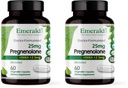 EMERALD LABS Pregnenolone 50mg with DHEA 25mg - Premium Wellness Supplement to Support Brain Health, Immune Response & Hormone Balance - Gluten-Free - 60 Vegetable Capsules (30-Day Supply) (Pack of 2)