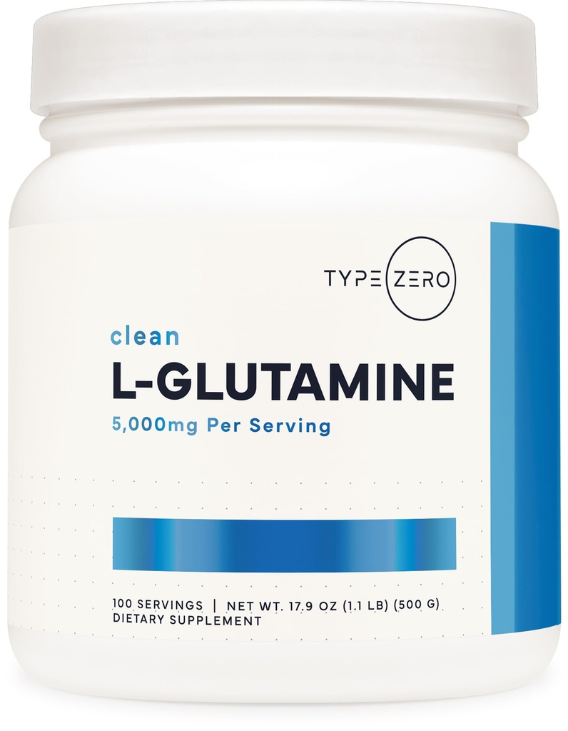 Type Zero L-Glutamine poeder (500G) 3-maands levering Pure L-Glutamine supplement - veganistisch, glutenvrij, geen fillers