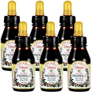 Handhaaf Gezonde Glucose Level & Cardiovasculaire Gezondheid - 6 Flessen Waarde Pack Braziliaanse Green Bee Propolis Liquid Glycolic Extra- Non Alcoholic, Wax Free, Sugar Free (PG)