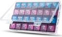 XL Maandelijkse pil Organisator 1 keer per dag, 4 weken pil Case Compartments, Yaklim Weekly Vitamine Organizer Extra Large, Medicine Container voor Daily Pillen Keeper
