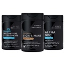 Sports Research® Cognitive Support Pack - Organic Lion's Mane Mushroom Supplement 1800mg + Magnesium L-Threonate Capsules 2000mg + Alpha GPC 630mg (Extra Strength) Choline