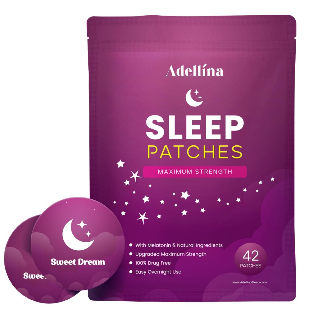 Sleep Patches for Adults Extra Strength: Easy-to-Apply Sleep Patch with Melatonin & Valerian 42 Patches