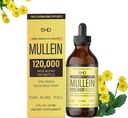 Mullein Drops - Lung Cleanse,120000mg Mullein Leaf Extract for Lungs Cleanse & Respiratory Function Healthy Breathing Immune, Natural Herbal Supplement Sugar & Alcohol-Free