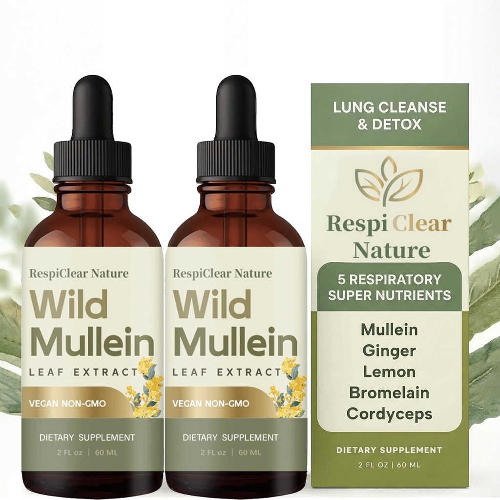 Wild Mullein Leaf Extract, 60ml/2fl.oz (2pcs)
