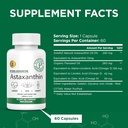 Nieuw-Zeeland - Astaxanthine 12 mg van Microalgen Hematococcus Pluvialis - 60 Zachte Gels - GGO & Glutenvrij - Antioxidant - Ondersteunt gezamenlijke mobiliteit & Post Oefening Herstel, Huid & Oog Gezondheid