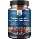 Balancing Berberine Plus 1200mg Par Complexe Servant - Antioxydant Berberine avec Ceylan Capsules de cannelle Plus Extrait de chardon de lait Silymarin - PK actif pour la santé cardiaque et le soutien du sucre 60 Capsules