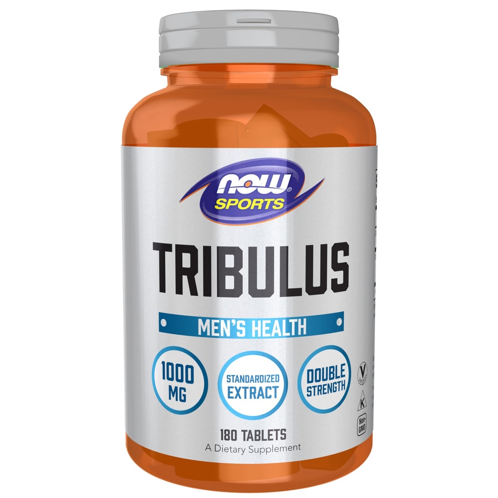 NOW Foods Sports Nutrition, Tribulus (Tribulus terrestris) 1.000 mg, Dubbele sterkte, Mannengezondheid, 180 tabletten