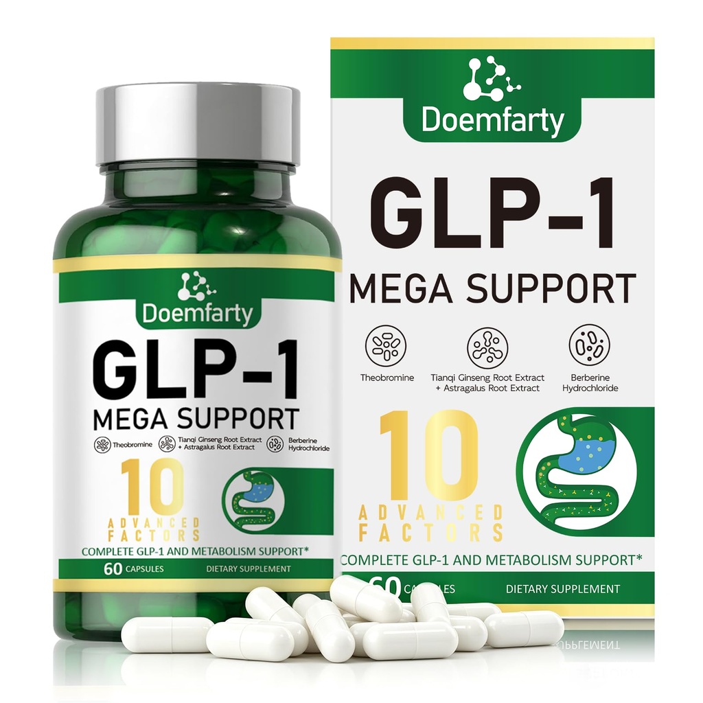GLP-1 Supplement, GLP-1 Support Capsules with Berberine, Naturally GLP1 Production, GLP-1 Probiotic Capsules for Women & Men, 60 Count