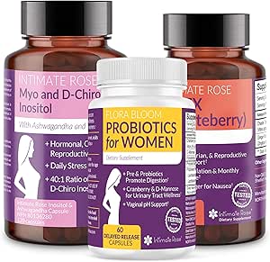 Intieme Rose Bespaar 10% op Uitgebreide Wellness Bundle van de Vrouwen Vitex, Myo-Inositol en Probiotische Supplementen voor Hormone Balance en Vrouwelijke Gezondheid