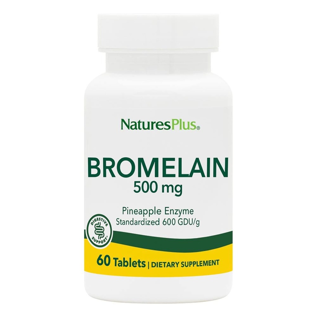 Natures Plus Bromelain - 500 mg - Natural Proteolytische Supplement - 60 Vegetarische tabletten (60 porties)