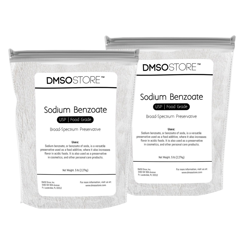 Sodium Benzoate Powder: Versatile Preservative for Food, Cosmetics, and More! Enhance Shelf Life, Food Grade, Ensure Freshness, and Safeguard Quality - DIY Projects and Professional Use! - 10lb