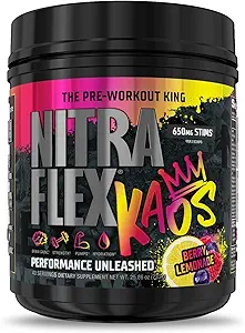 Nitraflex KAOS Poudre de pré-travail de citronade de baies,