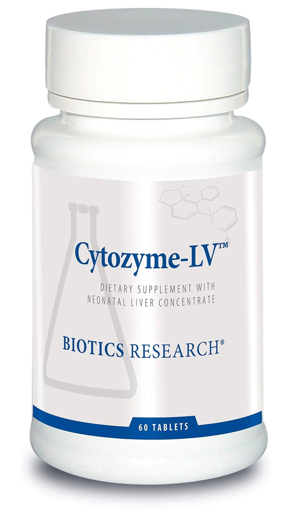 Biotica Onderzoek Cytozyme LV Neonatal Lever, Ondersteunt gezonde leverfunctie en Serum Albumin, Uitstekende Bron van B Vitaminen en ijzer, SOD, Catalase, Krachtige Antioxidant 60 Tablets