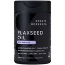 Recherche sportive Huile de lin Softgels 1242mg - Supplément Omega 3 basé sur la plante pour les femmes et les hommes - Non-OGM vérifié, sans soja et sans gluten (200 Nombre)