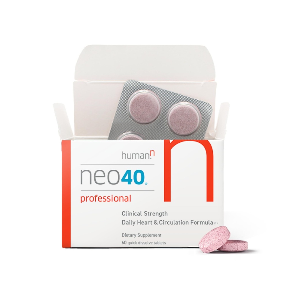 HumanN Neo40 Professional - Daily Heart & Circulation Support - Methylfolaat, Beetwortelpoeder, Hawthorn Berry, L-citrulline - 60 Oplosbare tabletten