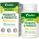Probiotica voor vrouwen Mannen- 300 miljard CFU, 24 strains Probiotic+15 Organic Herbs Prebiotics Blend, Pre and Probiotics, for Digestief Gezondheid, Immune & Gut, Diarree, Bloating, Vegan, 2 Month Supply