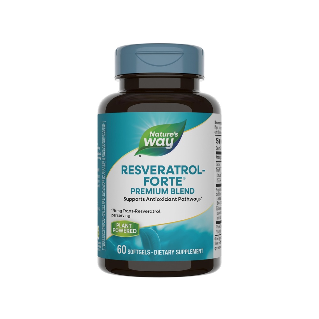Nature's Way Resveratrol-Forte, Protects from Free Radicals*, 60 Softgels