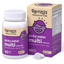 Renzo's Picky Eater Kids Multivitamine met ijzer - Oplosbare Kids Vitaminen met ijzer, zink, vitamine C, vitamine D, E & K, suikervrije Melty Tabs, Green Apple Flavor, 60-Count (1-2 maand levering)