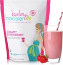 Baby Booster Zwangerschap Proteïne Poeder Vitamine Supplement Schudden - OB/GYN goedgekeurd Prenatale en postnatale borstvoeding gebruik - ochtend ziekte verlichting met veganistische DHA en methylfolaat - Romige aardbeien, 1 lb