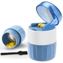 Pill Cutter, Crusher and Grinder, Splitter Accurate and Easy Cutting, Stainless Steel Blade, Perfect for Travel, Ideal for Purse or Pocket, Daily Usage, Ideal for Medication (Blue)