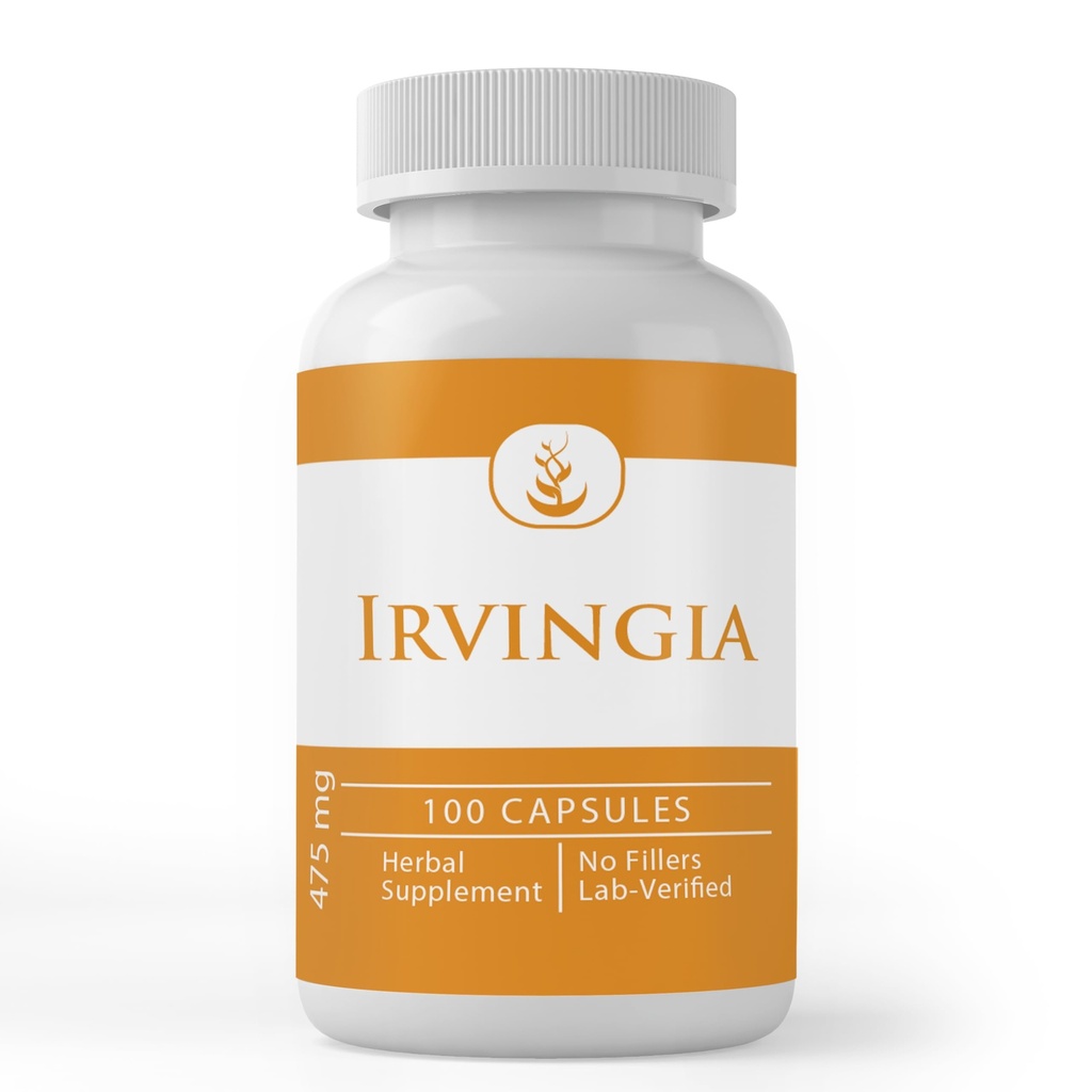 PURE ORIGINEEL INGREDIËNTEN Irvingia, (100 capsules) Altijd zuiver, Geen additieven of fillers, Lab geverifieerd
