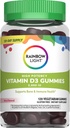 Regenbooglicht Vitamine D Gummies, Hoge Potentie Vitamine D3 2000IE Immune Health Ondersteuning, Helpt Steun Sterke Bones & Tanden, Glutenvrij, Veganistisch, Berry, 120 Gummies