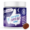 FlavCity Melatonine Slaap Gummies voor volwassenen, Lights Out Gummy - Kauwbare slaapondersteuning supplement met plantaardige GABA, Magnesium & kamille voor diepe en rustgevende bedtijd, 30-dagen aanbod