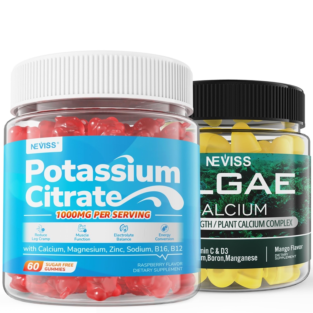 2 Pack Calcium Gummies + 2 Pack Potassium Citrate Gummies