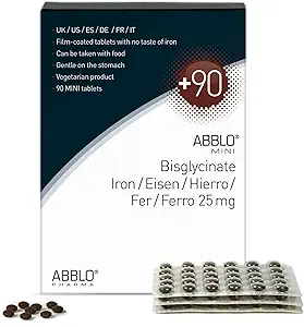 25mg. ABBLO Iron Bisglycinate is zeer zacht op de maag, en kan worden genomen met voedsel en calcium tabletten.
