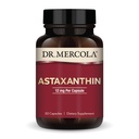 Dr Mercola Astaxanthine biologique - 12 mg Astaxanthine - Support puissant antioxydant - Extrait de microalgues organiques - Non-OGM, sans gluten et sans soja - 30 capsules (30 portions)