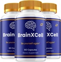 (3 Pack) BrainXCell Advanced Formula Supplement Capsules – Brain X Cell Pills Natural Blend Focus Memory Support and Reviews, 180 Capsules