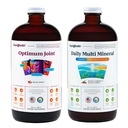 LIQUIDHEALTH Optimum Joint Glucosamine Chondroitin Supplement & Daily Multi Mineral Multivitamine Bundle for Men & Women - Sea Trace Minerals, Bone & Joint Health, Immune Support - Made in USA, Non-GMO