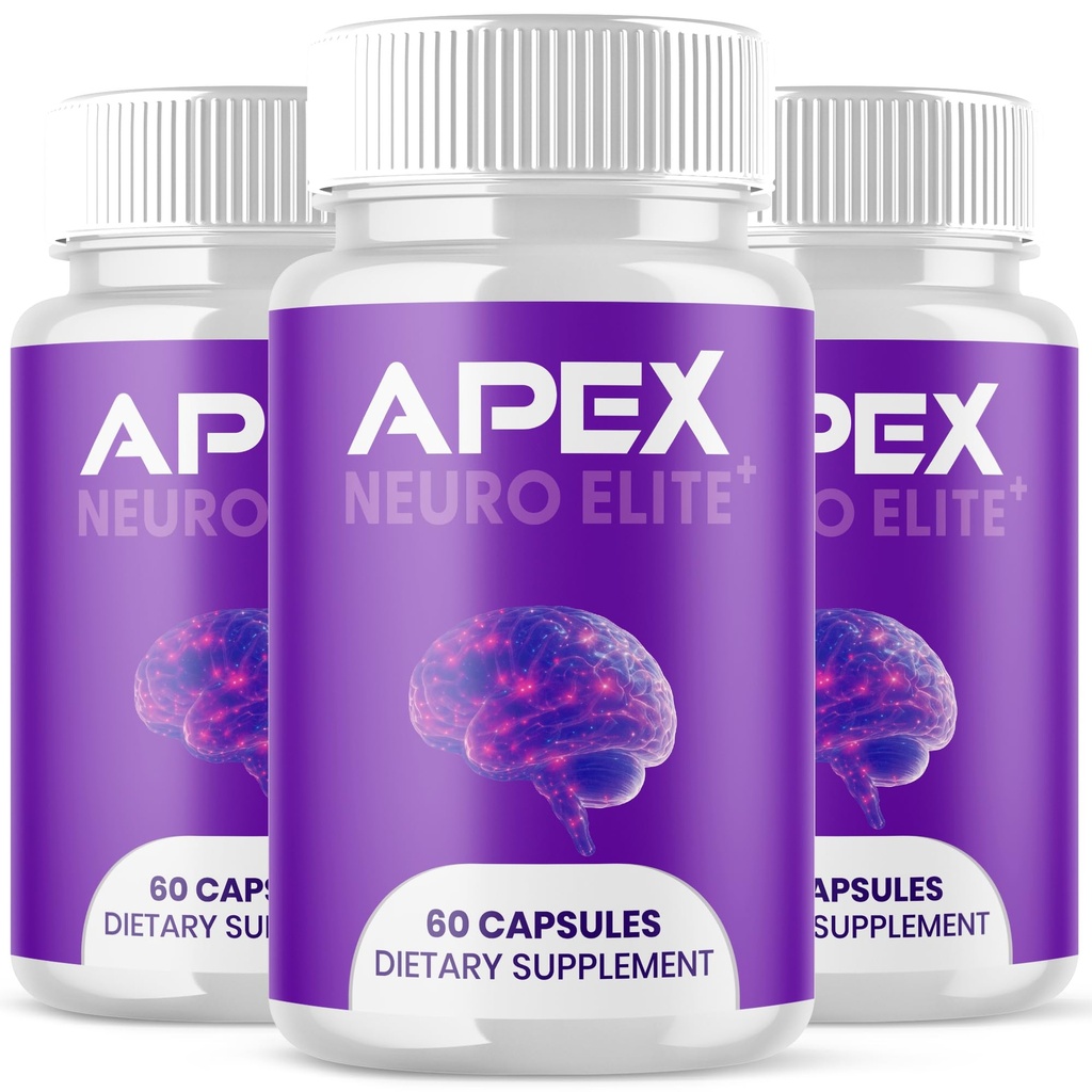 (3 Pack) Apex Neuro Elite Capsules, Apex Neuro Elite Brain Support Pills with Natural Ingredients, Advanced Formula ApexNeuro Maximum Strength Health & Wellness Vitamin for Women & Men (180 Capsules)