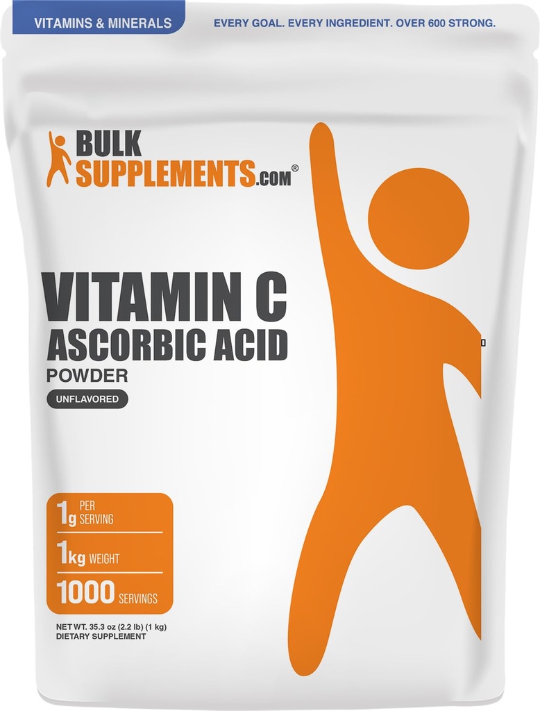 BulkSupplements.com Alpha Lipoic Acid Powder - ALA Supplement, Antioxidant Supplement - Glutenvrij, 600mg per portie, 1kg (2,2 lbs) (verpakking van 1)