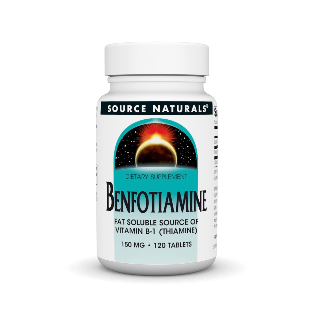 Bron Naturals Benfotiamine, vetoplosbare bron van vitamine B-1, 150 mg - 120 tabletten