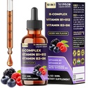 10in1 Vitamin B Complex Liquid Drops with B1 Thiamine, B12 Methylcobalamin, B2 Riboflavin, B3 Niacinamide, B5 Pantothenic Acid, B6 Pyridoxine, B7 Biotin and More - 30ml 1 Fl Oz