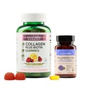 NatureWise [1] Collagen Gummies - Hydrolyzed Collagen + Biotin - 60 Count[30-Day Supply] + [1] Flaxseed Oil 1200mg - Organic, Cold Pressed - 30 Softgels[30-Day Supply]