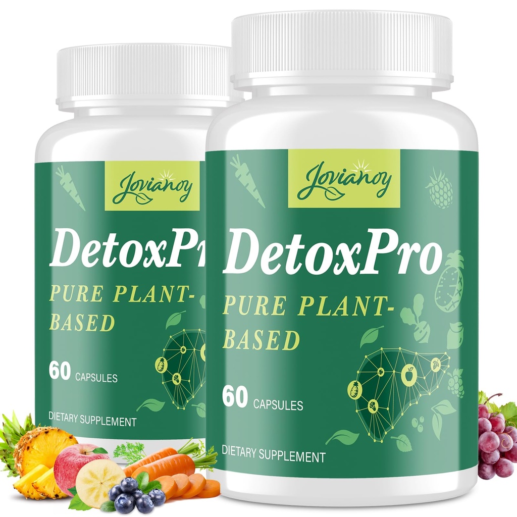 1000 MG Detox & Cleanse Capsules, 26-in-1 Plant-Based Formula for Detoxification, Detox Supplement for Women & Men, Natural Trace Binder, Liver, Antioxidant & Digestive Function, Vegan, 120 Counts