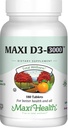 Maxi Health Vitamine D3 3000 IE 75 mcg Vitamine D Supplement voor gezonde botten, tanden, Immuun Support - VIT D3 Supplement Eenvoudig doorslikken Non-GMO, supplement voor mannen en vrouwen Kosher (180 tabletten)