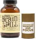 The Brain Pill 90 Capsules – Organic Brain Booster Supplement - Pills Mémoire pour Cerveau avec Ginkgo Biloba Capsules, Lion, Mane & Sage - Brain Booster Supplément pour Focus, Memory, Clarity, Energy