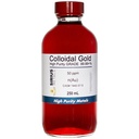 True Colloidal Gold – 50 ppm - 99.99+% Purity - 250 mL (8.45 Fl Oz) in Clear Glass Bottle - Made in USA