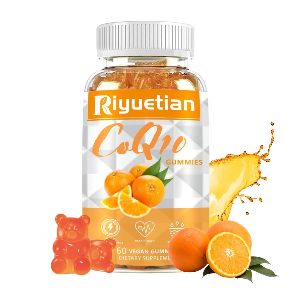 COQ10 Gummies - CoQ10 500mg + Omega-3 EPA/DHA + Magnesium Glycinate + Zink Citraat, ter ondersteuning van de gezondheid van het hart, energieproductie, immuunsysteem en minerale absorptie, 30 porties