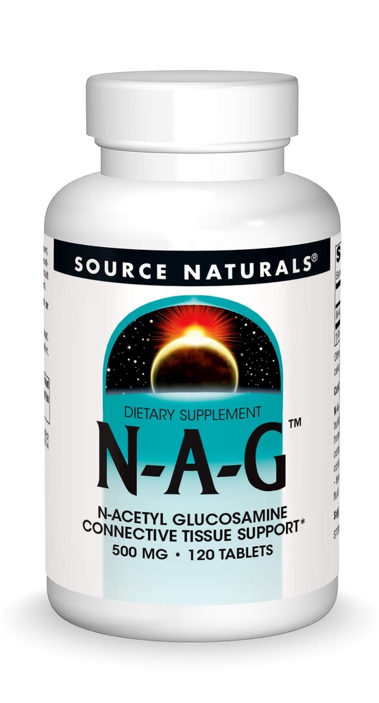 Source Naturals N-A-G 500 mg N-Acetyl Glucosamine for Connective Tissue Support* - 120 Tablets