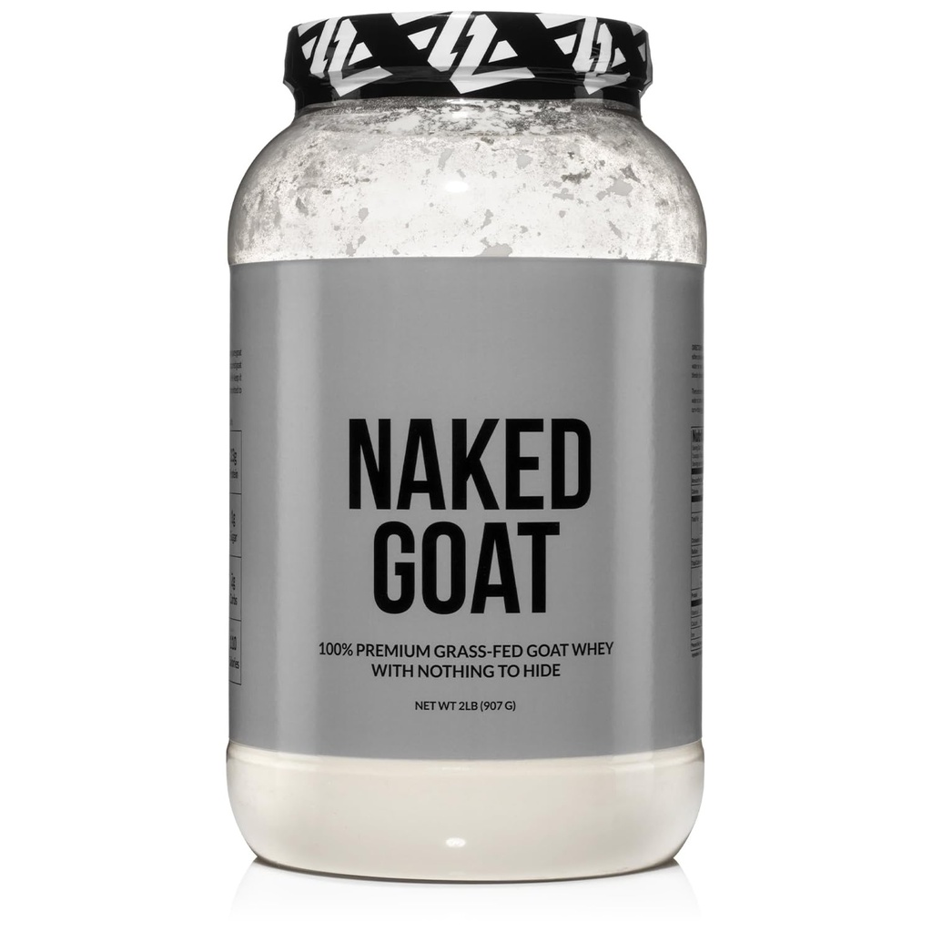 Naked Geit - Pasture Fed Geit Wei Proteïne Poeder van Small-Herd Wisconsin Dairies, 2Lb Bulk, GGO-vrij, sojavrij. Makkelijk te Digest - Alle natuurlijke - 23 Gram eiwit - 30 Serves