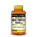 MASON NATUURLIJKE Melkdistel 500 mg - Ondersteuning gezonde leverfunctie, reiniging en detox, kruidendieetsupplement, 60 capsules