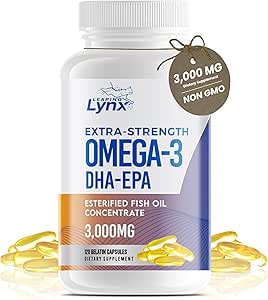 Omega 3 Fish Oil Capsules [3000mg] Omega 3 Supplement DHA Supplement 