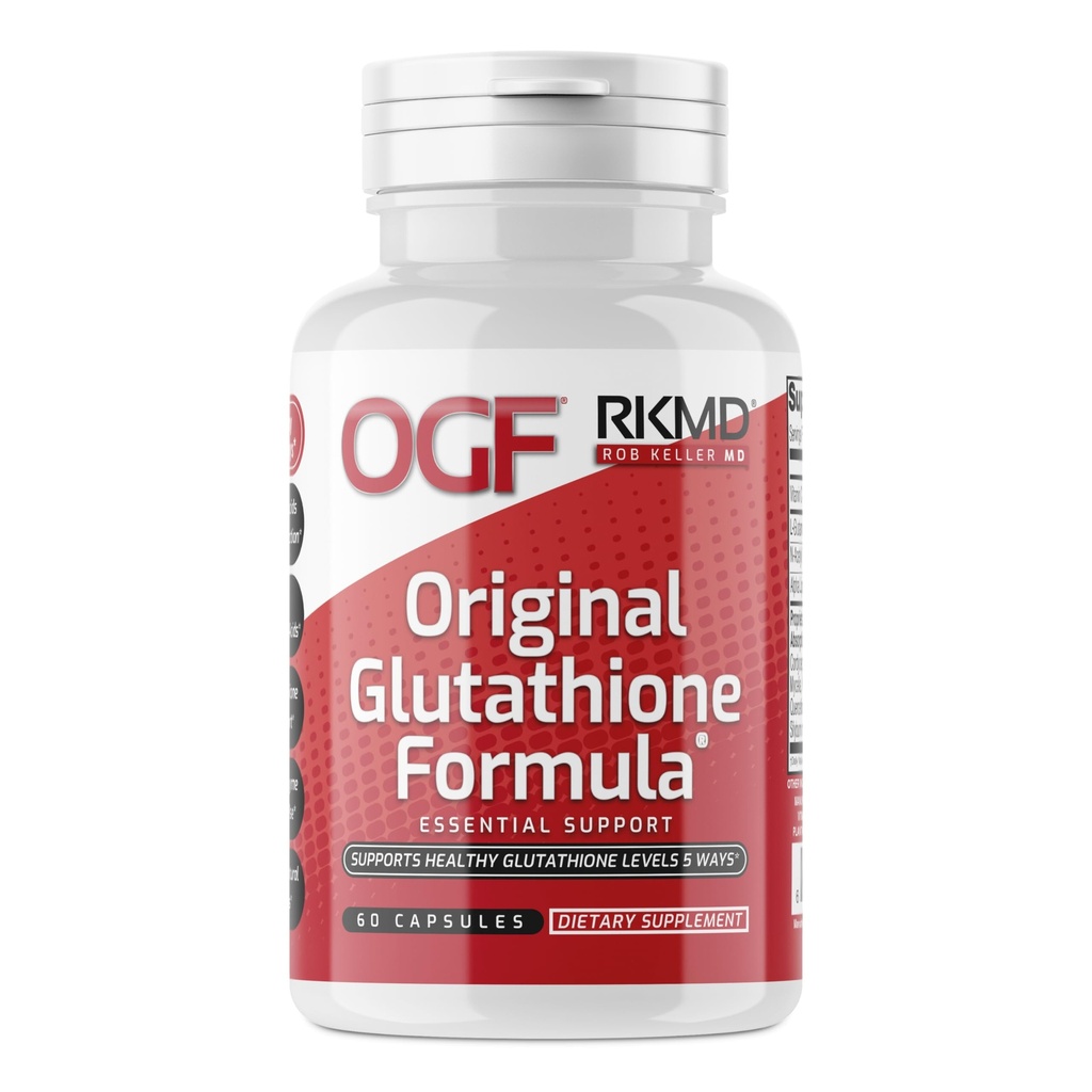 Original Glutathione Formula Essential Support, RobKellerMD, Advanced Antioxidant Formula, Helps Body Produce Glutathione Naturally for Detox, Immune Health, Mental Clarity, & Daily Wellness, 60 caps