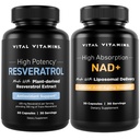 Vitale vitamines Resveratrol Capsules + NAD+ Supplement