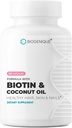 High Potency Biotin Supplement - Vegan Vitamin B7 Formule met Creatine en Kokosolie - Gezondere huid, nagels en haar en keratine ondersteuning - niet-GMO en glutenvrij - 2500 mcg